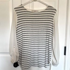 Loft Striped Blouse size small